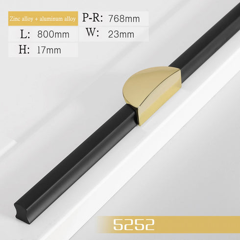 JAYA Luxury Gold and Black Matte Modern Kitchen Cabinet Handle  Furniture Design for Elegant Furniture Door Handle