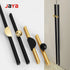 JAYA Luxury Gold and Black Matte Modern Kitchen Cabinet Handle  Furniture Design for Elegant Furniture Door Handle