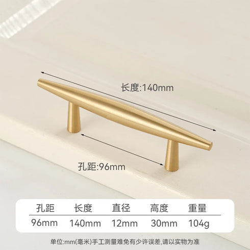 JAYA Luxury Modern Solid Brass Gold Pulls Knobs Kitchen Brushed Brass Cabinet Furniture Door Handle Single Hole Hot Selling
