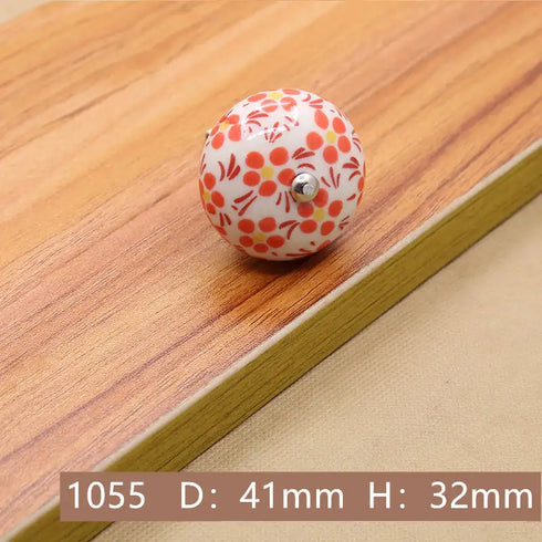 JAYA Luxury Porcelain Oval Shape Cabinet Knobs for Kids Drawers Gold Drawer Pulls Kitchen Cabinet Wardrobe Cupboard Resin Knob