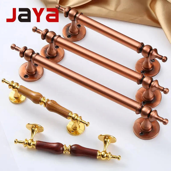 JAYA  Luxury Solid Wood Zinc Alloy Cabinet Door Wardrobe Handle Furniture Drawer Hardware Handle