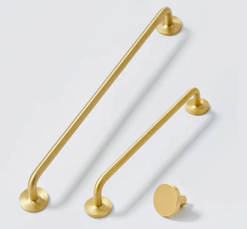 JAYA Modern Furniture Door Handle Solid Pure Brass Wardrobe Drawer Pulls Handle Knobs