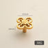 JAYA Modern Luxury Brass Furniture Handle Simple Plant Flower Design for Wardrobe Cabinet Door Drawer Knob