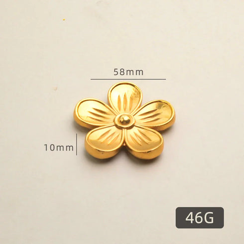 JAYA Modern Luxury Brass Furniture Handle Simple Plant Flower Design for Wardrobe Cabinet Door Drawer Knob