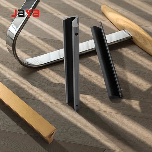 JAYA Modern Minimalist Brushed Bronze Gold 7-character Cabinet Drawer Aluminum Alloy Extended Wardrobe Handle