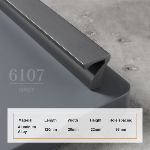 JAYA Modern Minimalist Brushed Bronze Gold 7-character Cabinet Drawer Aluminum Alloy Extended Wardrobe Handle