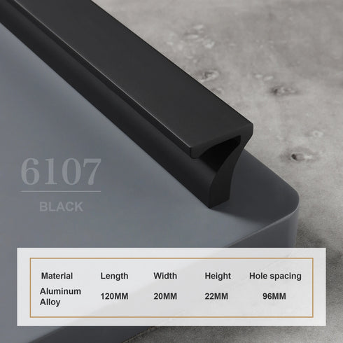 JAYA Modern Minimalist Brushed Bronze Gold 7-character Cabinet Drawer Aluminum Alloy Extended Wardrobe Handle