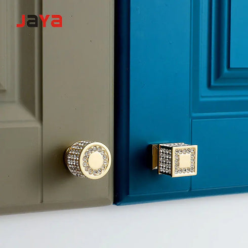 JAYA Modern Minimalist Golden Diamond Handle Wardrobe Drawer Shoe Cabinet Wine Cabinet European Style Zinc Alloy Door Handle