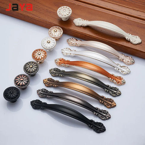 JAYA Modern Minimalist Pastoral Solid Zinc Alloy Handle Drawer Cabinet Clothes Handle Knob