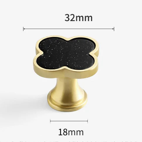 JAYA Modern Simple Black Brass Handle Cabinet Wardrobe Door Light Luxury New Single-Hole Hardware Handle Knobs