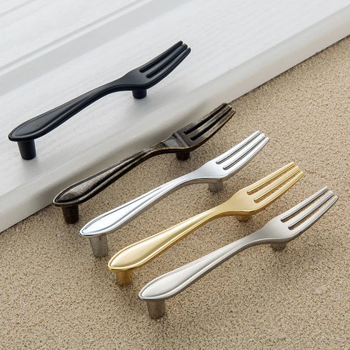 JAYA Modern Simple, Zinc Alloy Handle New Style Knife and Fork Creativity Handle Cabinet Drawer , Kitchen Handle Door Knob