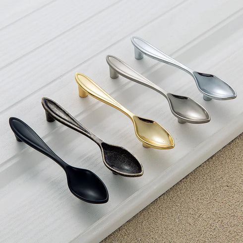 JAYA Modern Simple, Zinc Alloy Handle New Style Knife and Fork Creativity Handle Cabinet Drawer , Kitchen Handle Door Knob