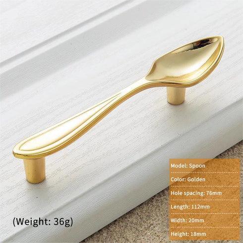 JAYA Modern Simple, Zinc Alloy Handle New Style Knife and Fork Creativity Handle Cabinet Drawer , Kitchen Handle Door Knob