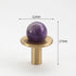 JAYA Modern Single Hole Brass Door Handle Wholesale Natural Stone Brass Knobs for Wine Cabinet Shoe Cabinet Small Drawer Knobs