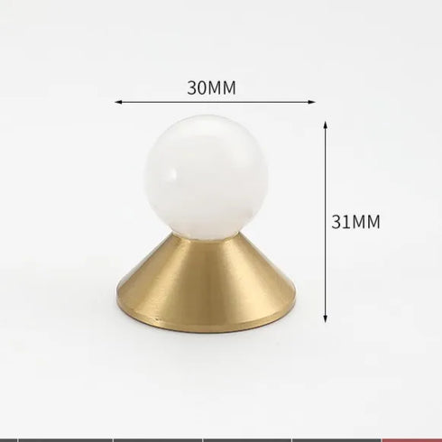 JAYA Modern Single Hole Brass Door Handle Wholesale Natural Stone Brass Knobs for Wine Cabinet Shoe Cabinet Small Drawer Knobs