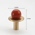 JAYA Modern Single Hole Brass Door Handle Wholesale Natural Stone Brass Knobs for Wine Cabinet Shoe Cabinet Small Drawer Knobs
