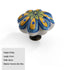 JAYA Modern Single Hole Ceramic Drawer Handle Small Round Ethnic Style Acrylic Cabinet Door Handle for Wardrobe Living Room