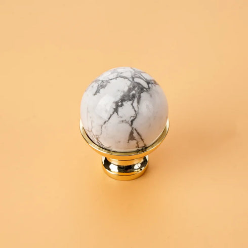 JAYA Modern Single Hole Kitchen Cabinet Knobs Hot Sale Unique Design Drawer Decorative Zinc Alloy & Marble Handle Knobs