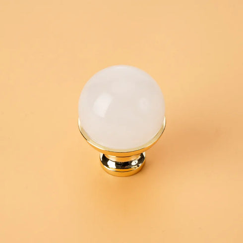 JAYA Modern Single Hole Kitchen Cabinet Knobs Hot Sale Unique Design Drawer Decorative Zinc Alloy & Marble Handle Knobs