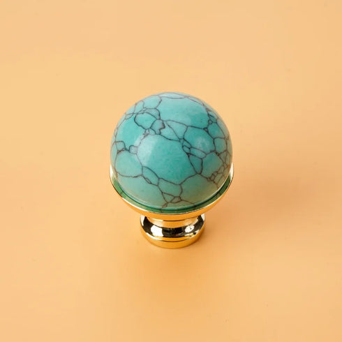 JAYA Modern Single Hole Kitchen Cabinet Knobs Hot Sale Unique Design Drawer Decorative Zinc Alloy & Marble Handle Knobs