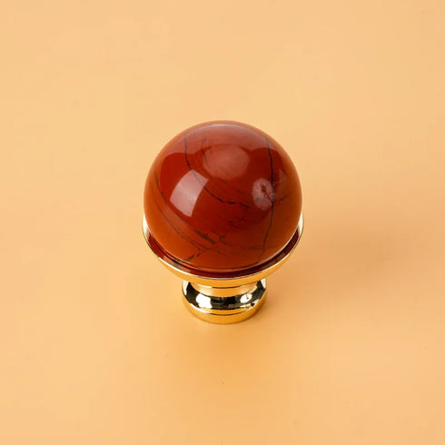 JAYA Modern Single Hole Kitchen Cabinet Knobs Hot Sale Unique Design Drawer Decorative Zinc Alloy & Marble Handle Knobs