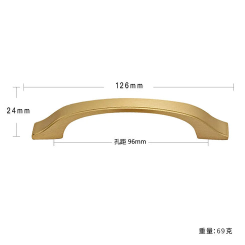 JAYA Modern Style All-Copper Door Drawer Wardrobe Handle Brass Matte Brushed Gold Luxury Lighting Furniture Door Handle