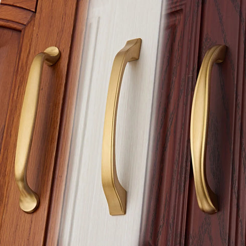 JAYA Modern Style All-Copper Door Drawer Wardrobe Handle Brass Matte Brushed Gold Luxury Lighting Furniture Door Handle