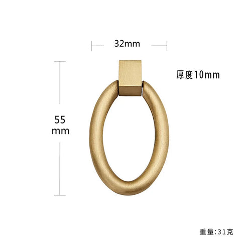 JAYA Modern Style All-Copper Door Drawer Wardrobe Handle Brass Matte Brushed Gold Luxury Lighting Furniture Door Handle
