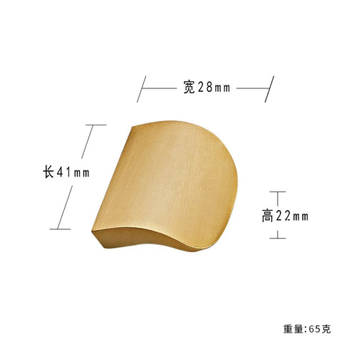 JAYA Modern Style All-Copper Door Drawer Wardrobe Handle Brass Matte Brushed Gold Luxury Lighting Furniture Door Handle