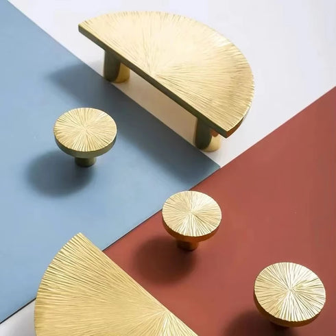 JAYA Modern Style Luxury Golden Brass Classic Brass Copper Hardware Furniture Drawer Cupboard Pull Furniture Door Handle