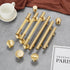 JAYA Modern Style Luxury Golden Brass Classic Brass Copper Hardware Furniture Drawer Cupboard Pull Knobs Kitchen Cabinet Handle