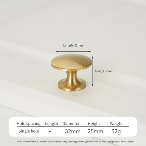 JAYA Modern Style Luxury Golden Brass Classic Brass Copper Hardware Furniture Drawer Cupboard Pull Knobs Kitchen Cabinet Handle