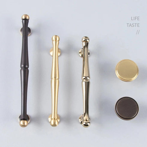 JAYA Modern Style Luxury Golden Brass Classic Hardware Furniture Drawer Cupboard Pull Knobs Kitchen Cabinet Handle