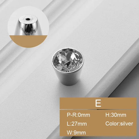 JAYA Modern minimalist cabinet door handle Nordic wardrobe drawer handle cabinet wine cabinet hardware diamond crystal handle
