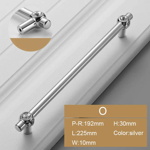 JAYA Modern minimalist cabinet door handle Nordic wardrobe drawer handle cabinet wine cabinet hardware diamond crystal handle