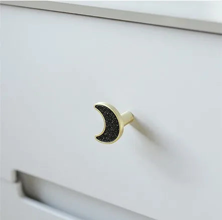 JAYA Moon Shape Zinc Alloy Handles Knobs for Children's Room Bedroom Outdoor Cabinet & Dresser Door Drawer Handle Knobs