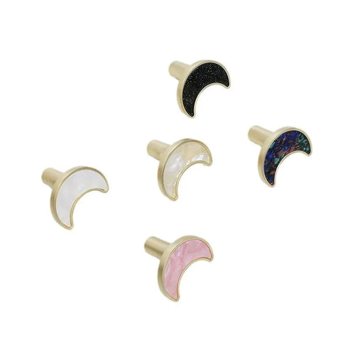 JAYA Moon Shape Zinc Handles Knobs for Children's Room Kitchen Bedroom Outdoor Cabinet & Dresser Door Drawer Knobs