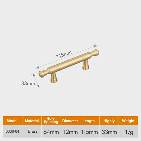 JAYA Multi Size Gold Indoor Door Handle Brass Door Brass Handles Knob Solid  Cabinet Handles Pull