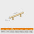 JAYA Multi Size Gold Indoor Door Handle Brass Door Brass Handles Knob Solid  Cabinet Handles Pull