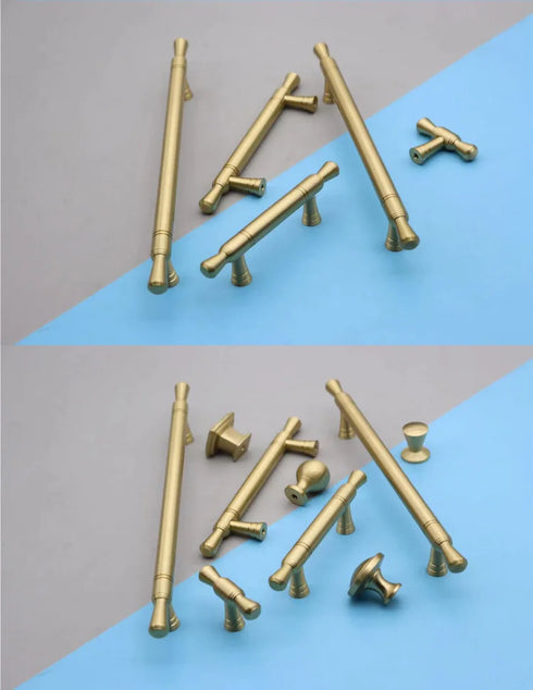 JAYA Multi Size Gold Indoor Door Handle Brass Door Brass Handles Knob Solid  Cabinet Handles Pull