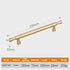 JAYA Multi Size Gold Indoor Door Handle Brass Door Brass Handles Knob Solid  Cabinet Handles Pull