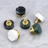 JAYA Natural Door Knob Stone Marble Brass Cabinet Drawer Knobs Cupboard Drawer Pulls Handles Furniture Door Handle