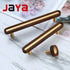 JAYA New Chinese Solid Wood Cabinet Door Handle Chicken Wing Wood Wardrobe Cabinet Nordic Simple Wooden Brass Drawer Handle Knob
