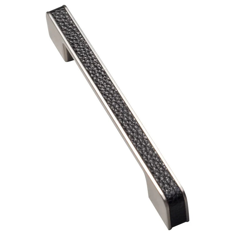 JAYA New Wardrobe PU Black Door Handle Modern Minimalist Drawer Cabinet Handle