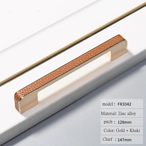 JAYA New Wardrobe PU Black Door Handle Modern Minimalist Drawer Cabinet Handle