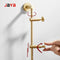 JAYA Nordic Brass Hook Brushed Gold Rotating Coat Hook Wall Hanging Storage Rack Toilet Hanging Rod Hook