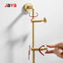 JAYA Nordic Brass Hook Brushed Gold Rotating Coat Hook Wall Hanging Storage Rack Toilet Hanging Rod Hook
