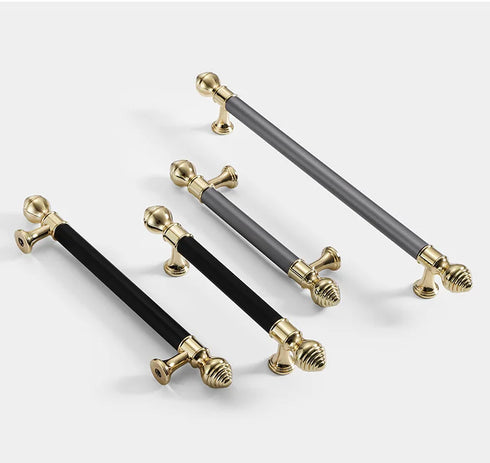 JAYA  Nordic Wind Cabinet Door Handle Zinc Alloy Black Modern Light Luxury Wardrobe Drawer Cabinet Furniture Door Handle