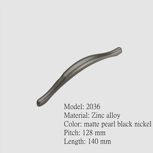 JAYA Nordic minimalist cabinet drawer round  gray solid zinc alloy wardrobe handle