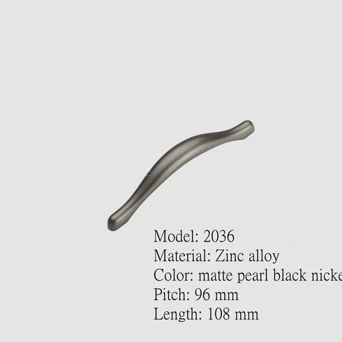 JAYA Nordic minimalist cabinet drawer round  gray solid zinc alloy wardrobe handle